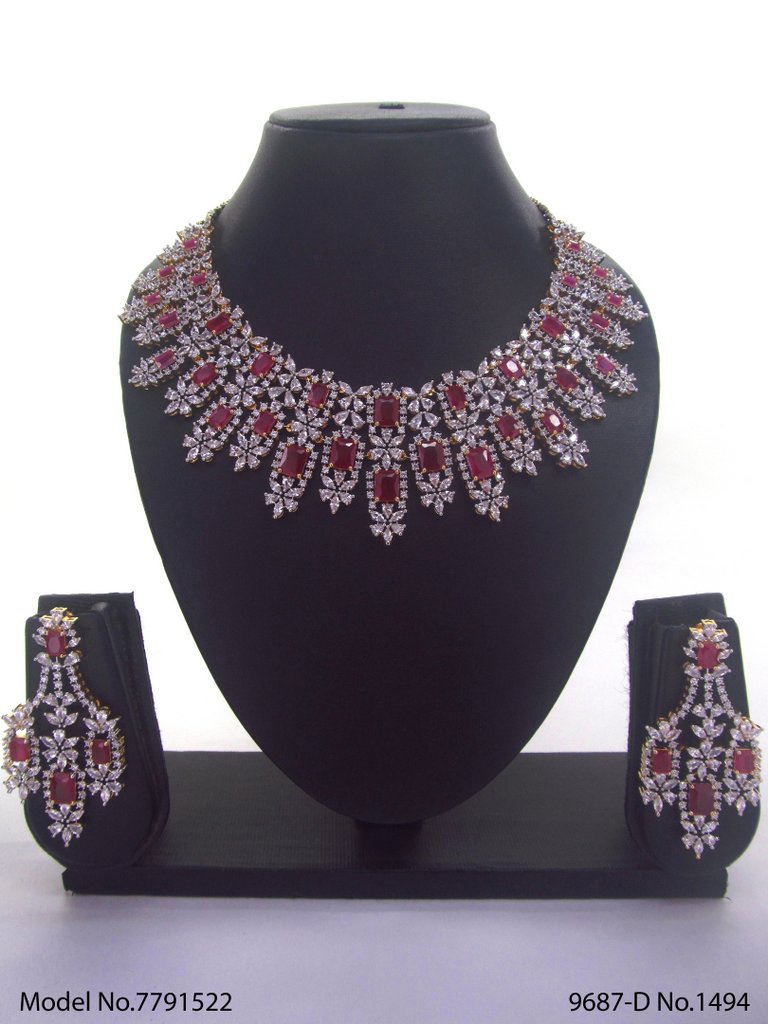 Fashion Necklace Set | Artificial Diamonds / Zircons