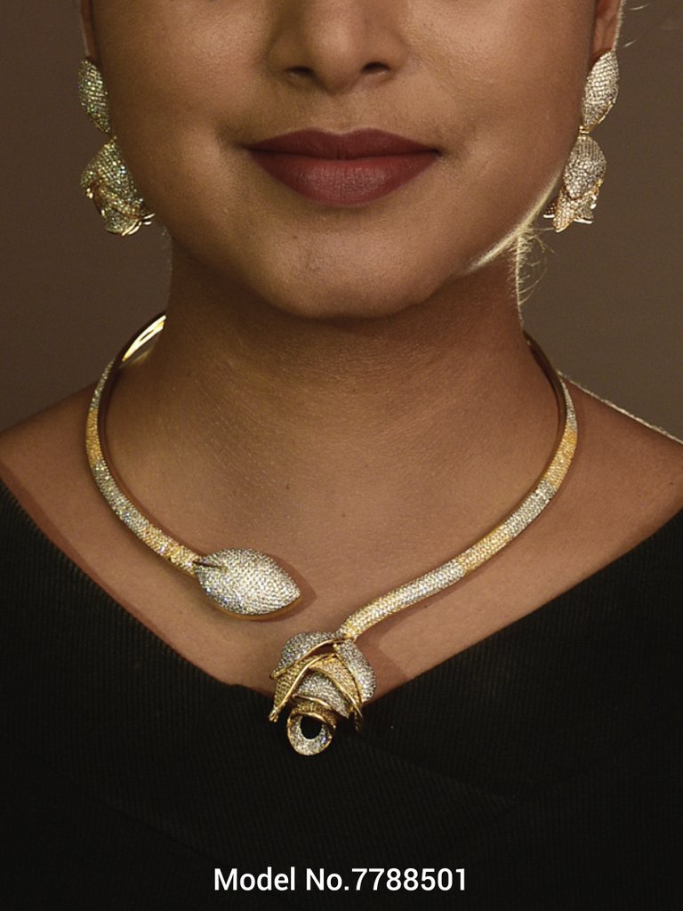 Handmade Traditional Masterpiece Zircon Jewelry Set