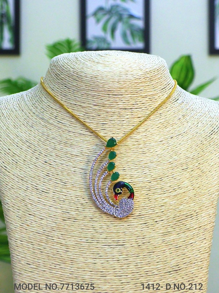 American Diamond Pendant Set