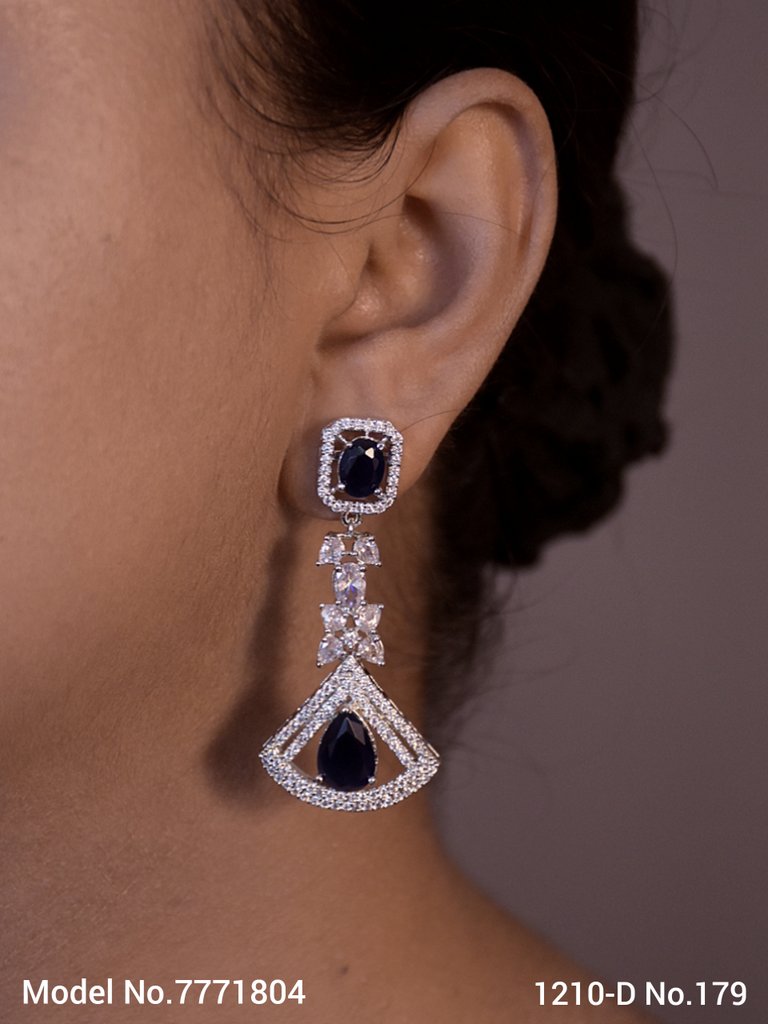 Statement Earrings with AD stones