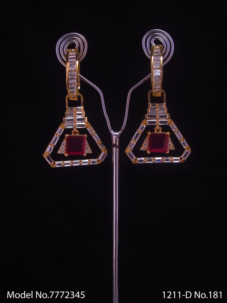 Original Zircon Long Earrings