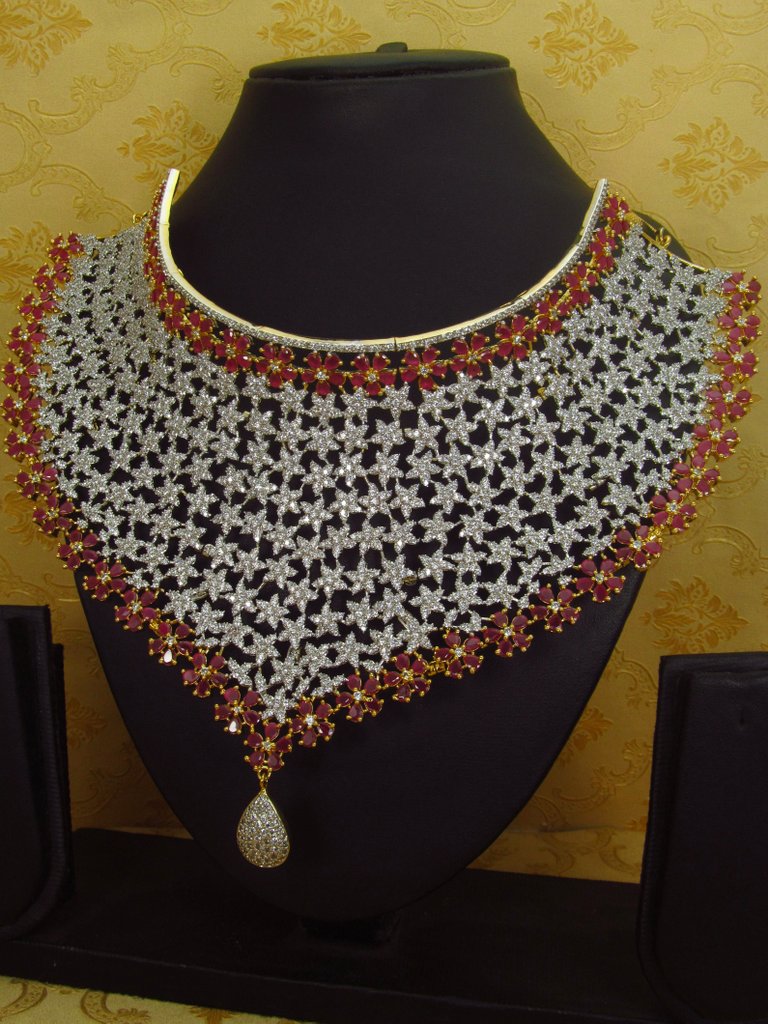 Articfical Diamond AD Necklace Set