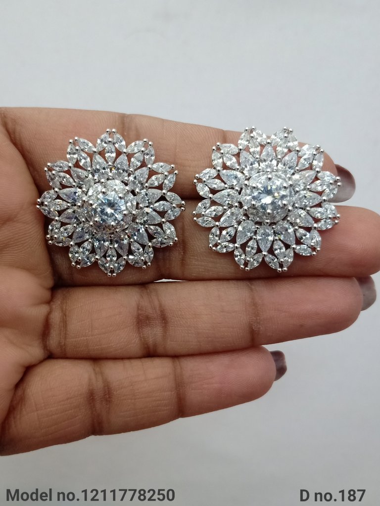 Statement Earrings with AD stones