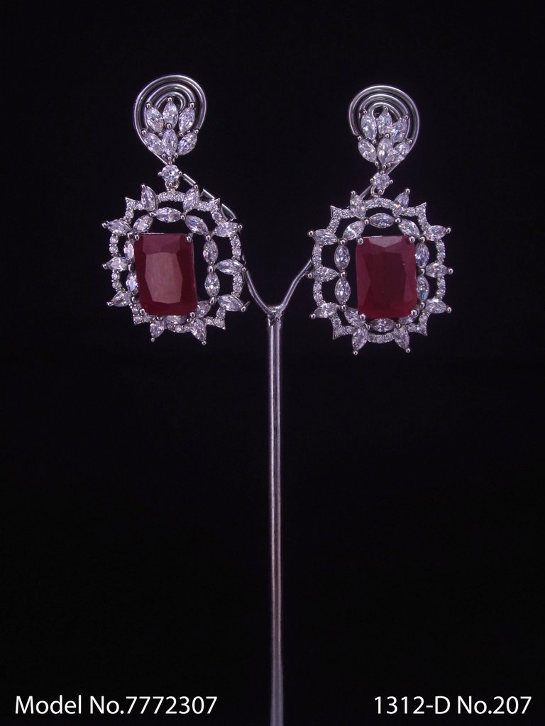 Statement Earrings with AD stones