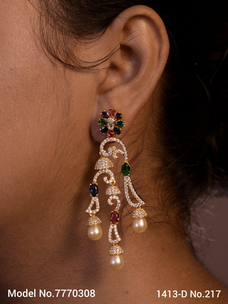 Designer Handmade Cz Earrings