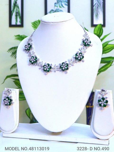 Light weighted CZ Necklace Set