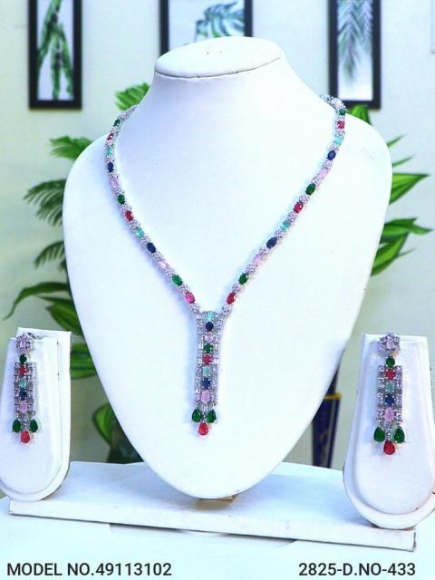 Classic Cz Jewelry Set with Earrings