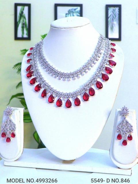 Fashion Necklace Set | Artificial Diamonds / Zircons