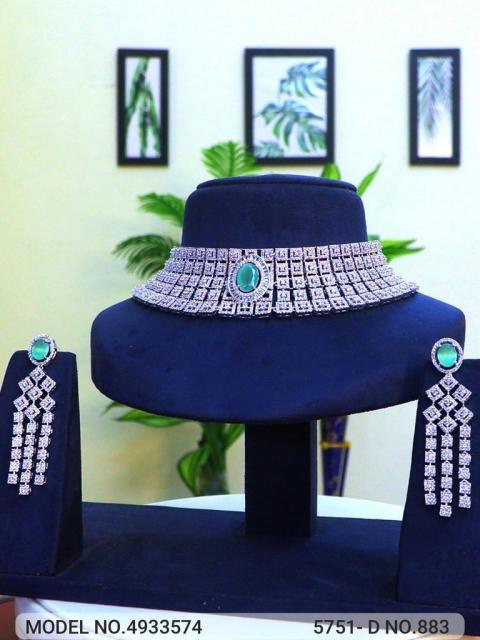 Articfical Diamond AD Necklace Set