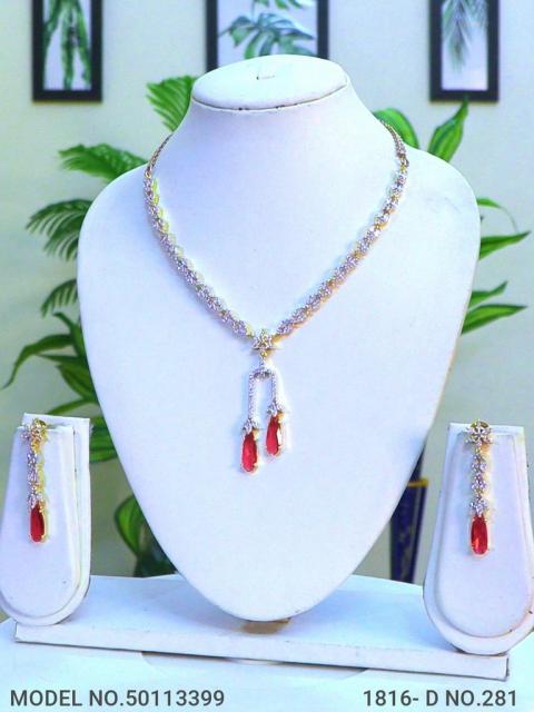 Classic Cz Jewelry Set with Earrings
