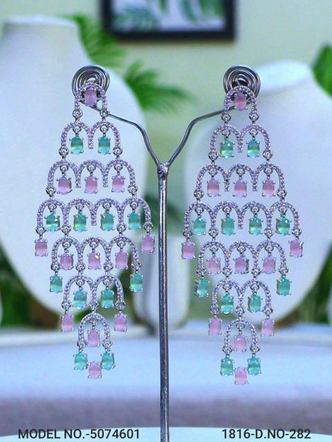 Statement Earrings with AD stones