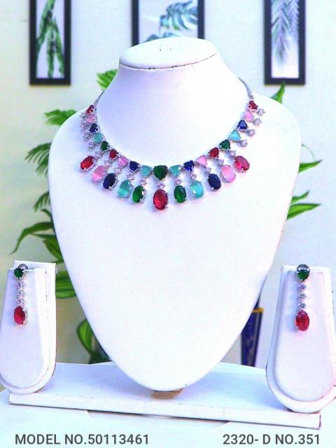 Light weighted CZ Necklace Set