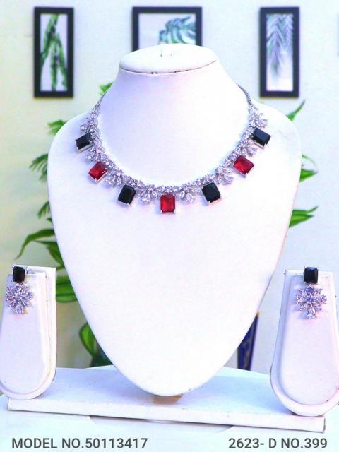 Classic Cz Jewelry Set with Earrings