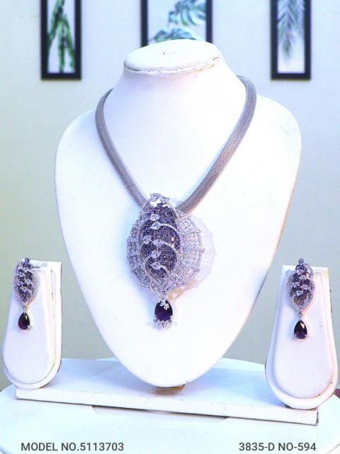 Imitation Diamond Cz Pendant Set