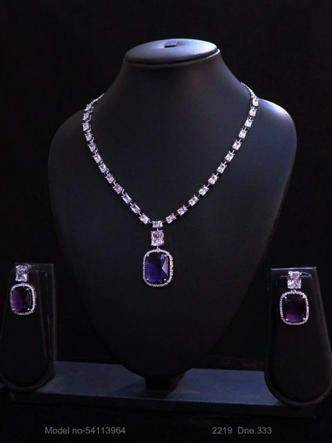 Light weighted CZ Necklace Set