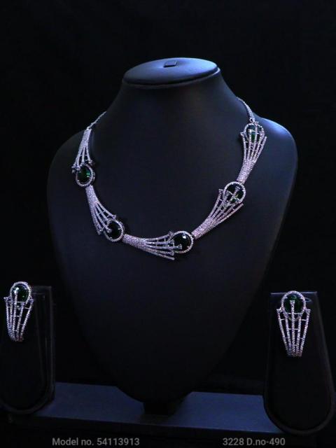 Light weighted CZ Necklace Set