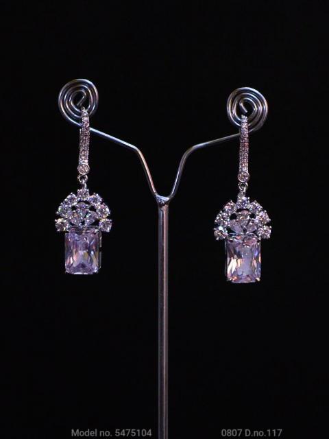 Cz Designer Long Earrings