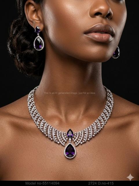 Made In India | Diamond Styled Jewellery Set