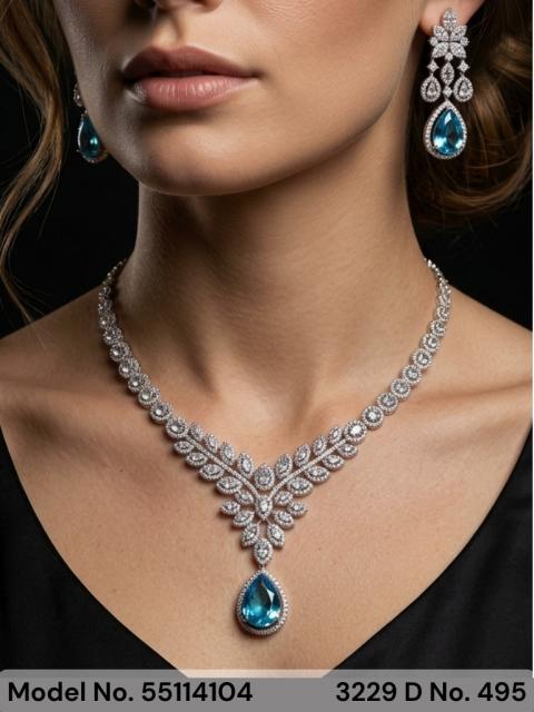 Light weighted CZ Necklace Set