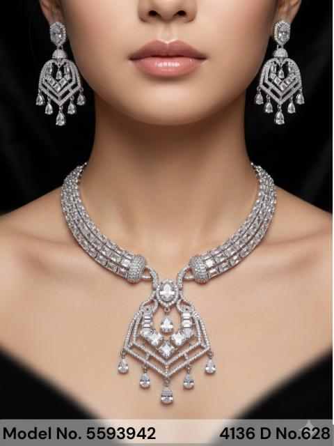 Traditional Design | American Diamond Jewelry Set