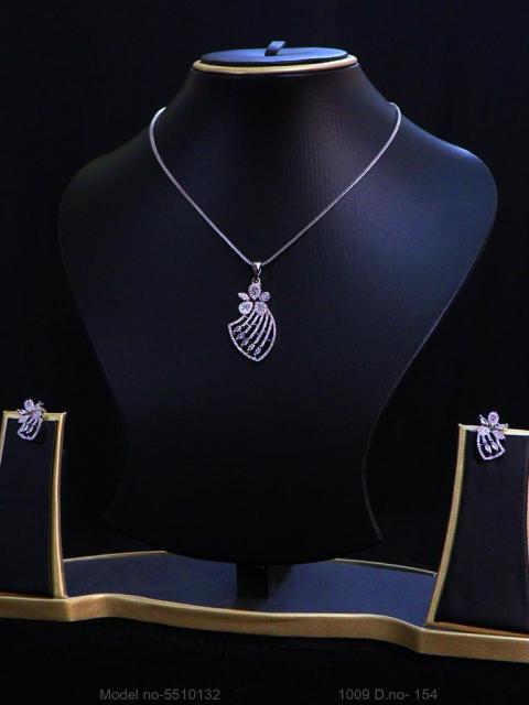 American Diamond Pendant Set