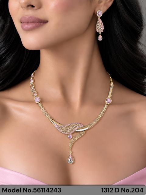 Light weighted CZ Necklace Set
