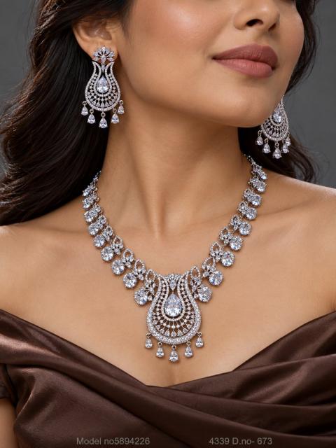 Traditional Zirconia Jewelry Set for Classy Women