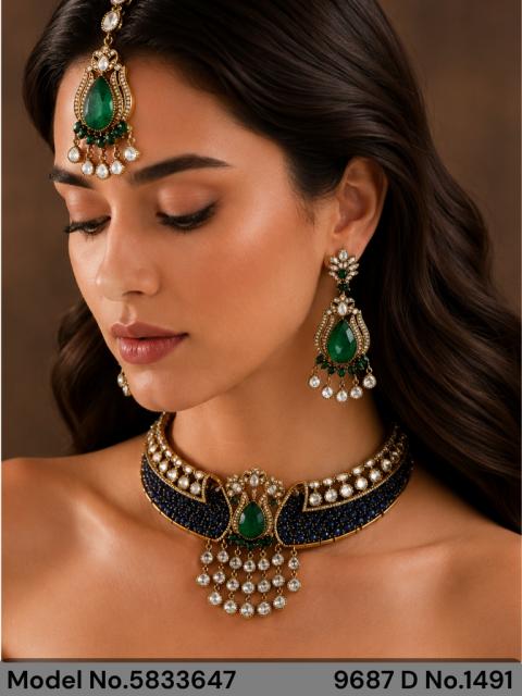 Choker Necklace Set for Weddings