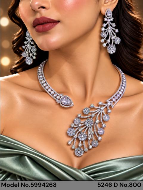 Traditional Design | American Diamond Jewelry Set