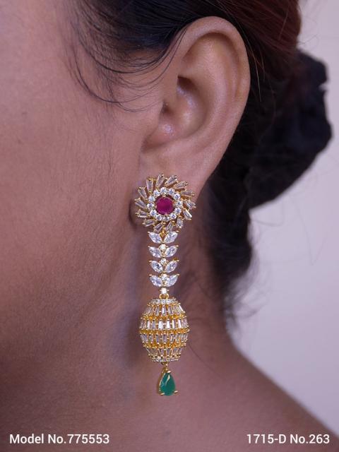 Statement Earrings with AD stones