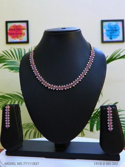 Light weighted CZ Necklace Set