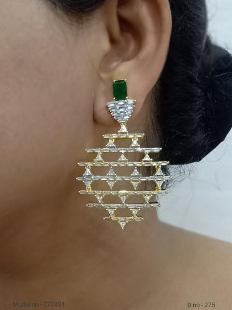 Real Zircon Long Fashion Earrings