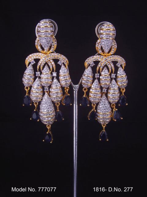 Statement Earrings with AD stones