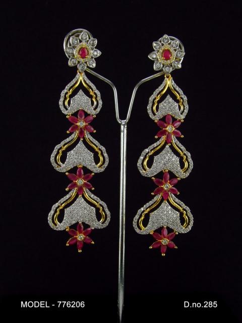 Original Zircon Long Earrings