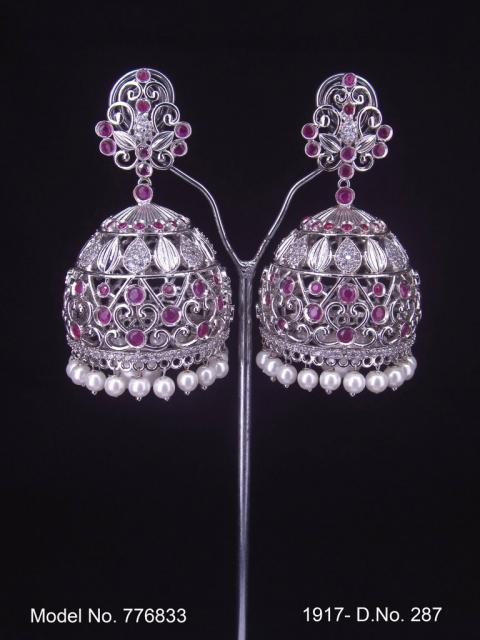 Statement Earrings with AD stones