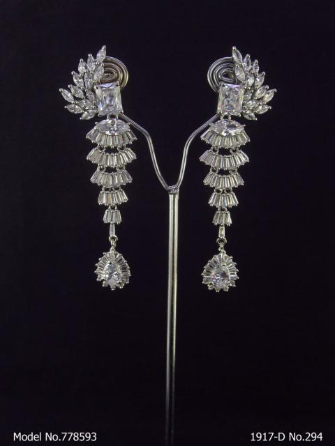 Original Zircon Long Earrings