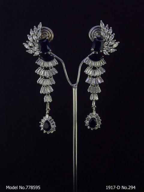 Real Zircon Long Fashion Earrings