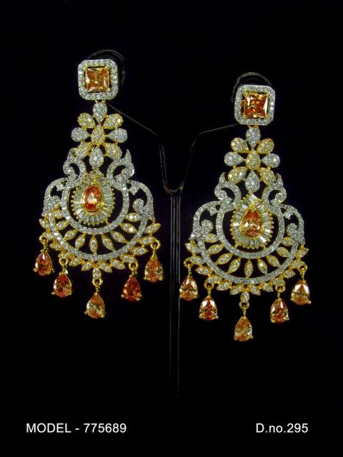 Statement Earrings with AD stones