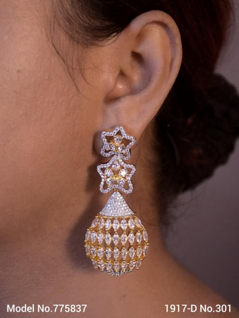 Statement Earrings with AD stones