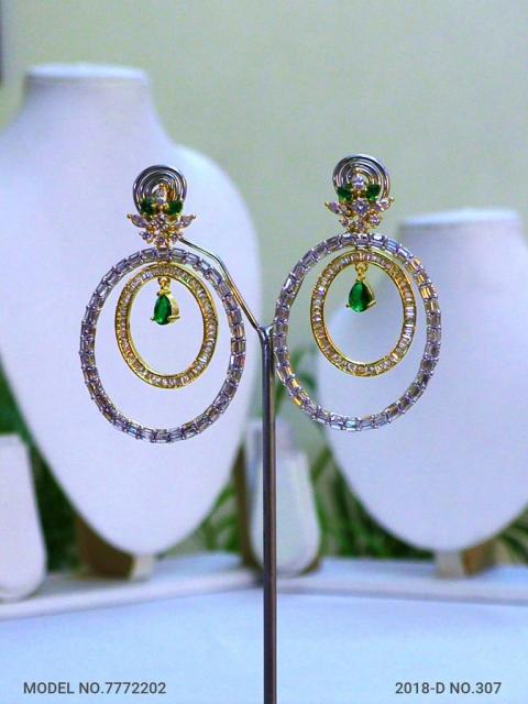 Original Zircon Long Earrings