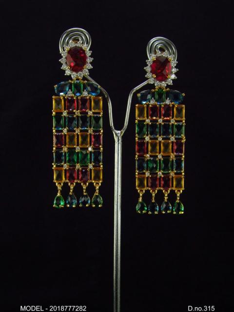 Statement Earrings with AD stones