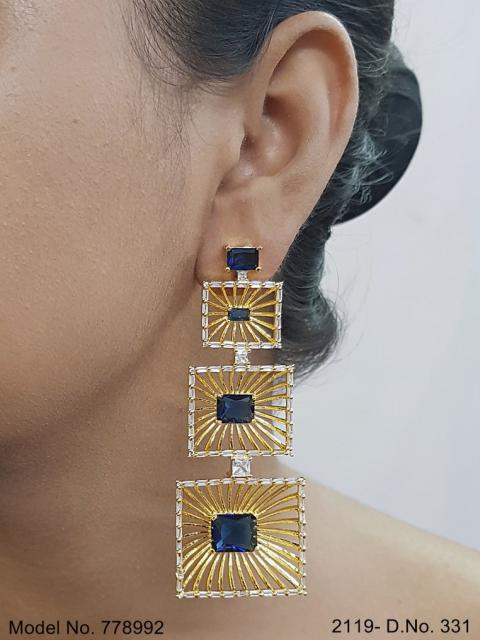 Original Zircon Long Earrings