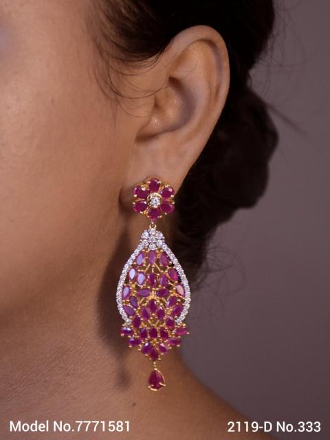 Real Zircon Long Fashion Earrings