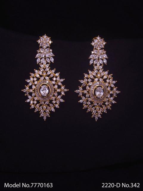 Statement Earrings with AD stones