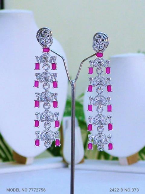 Cz Designer Long Earrings