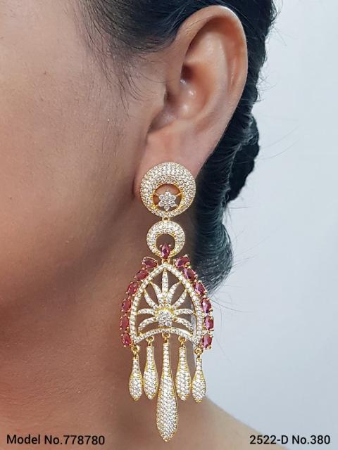 Original Zircon Long Earrings