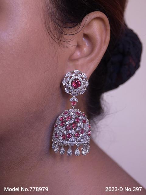 Real Zircon Long Fashion Earrings