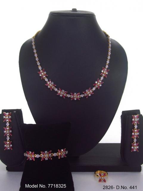 Light weighted CZ Necklace Set