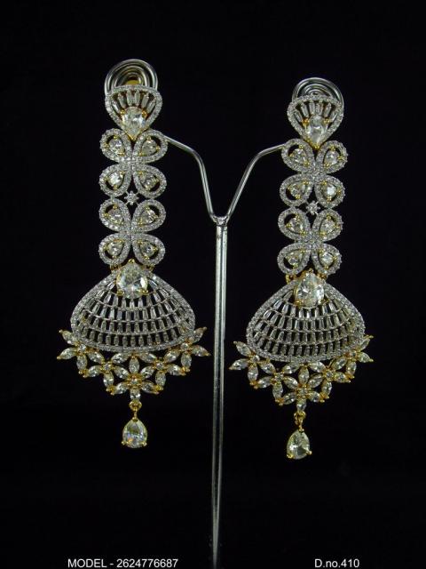 Statement Earrings with AD stones