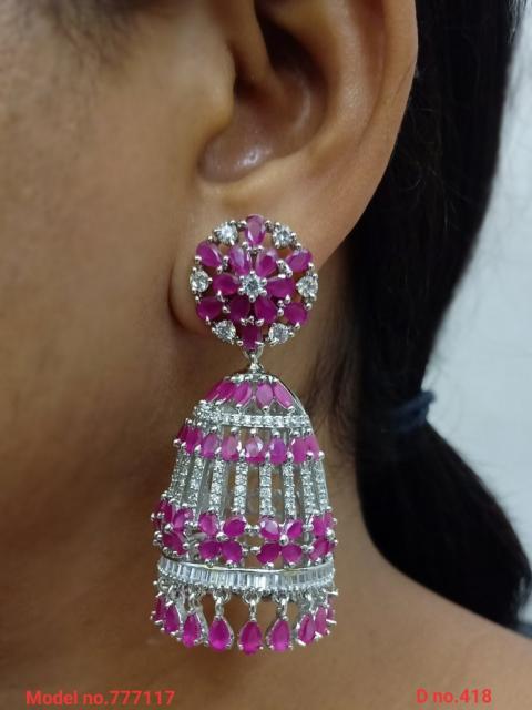 Real Zircon Long Fashion Earrings